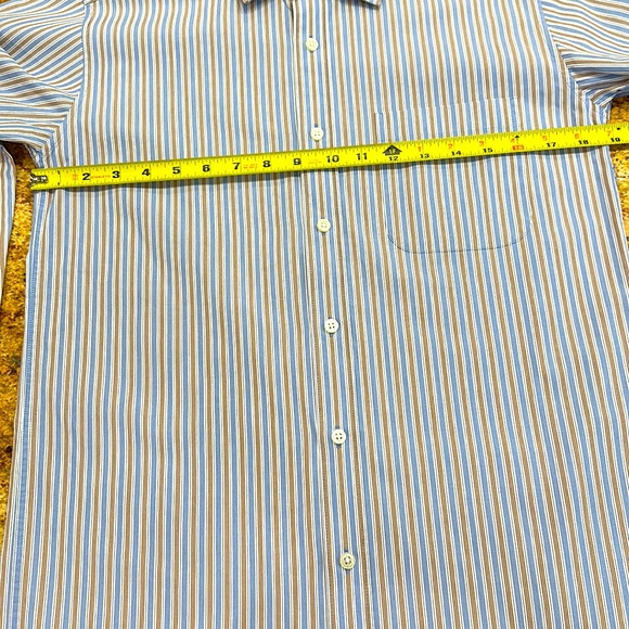 JOSEPH ABBOUD COTTON BOYS SIZE 16 STRIPED BUTTON UP SHIRT WITH FRONT POCKET - Picture 7 of 7